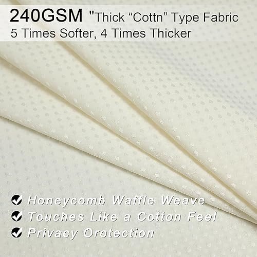 Miniatura 5 de Cortina de ducha de tamaño medio de 36 x 72 pulgadas, calidad de lujo de hotel, cortinas de ducha de tela gofre resistente para baño, duchas