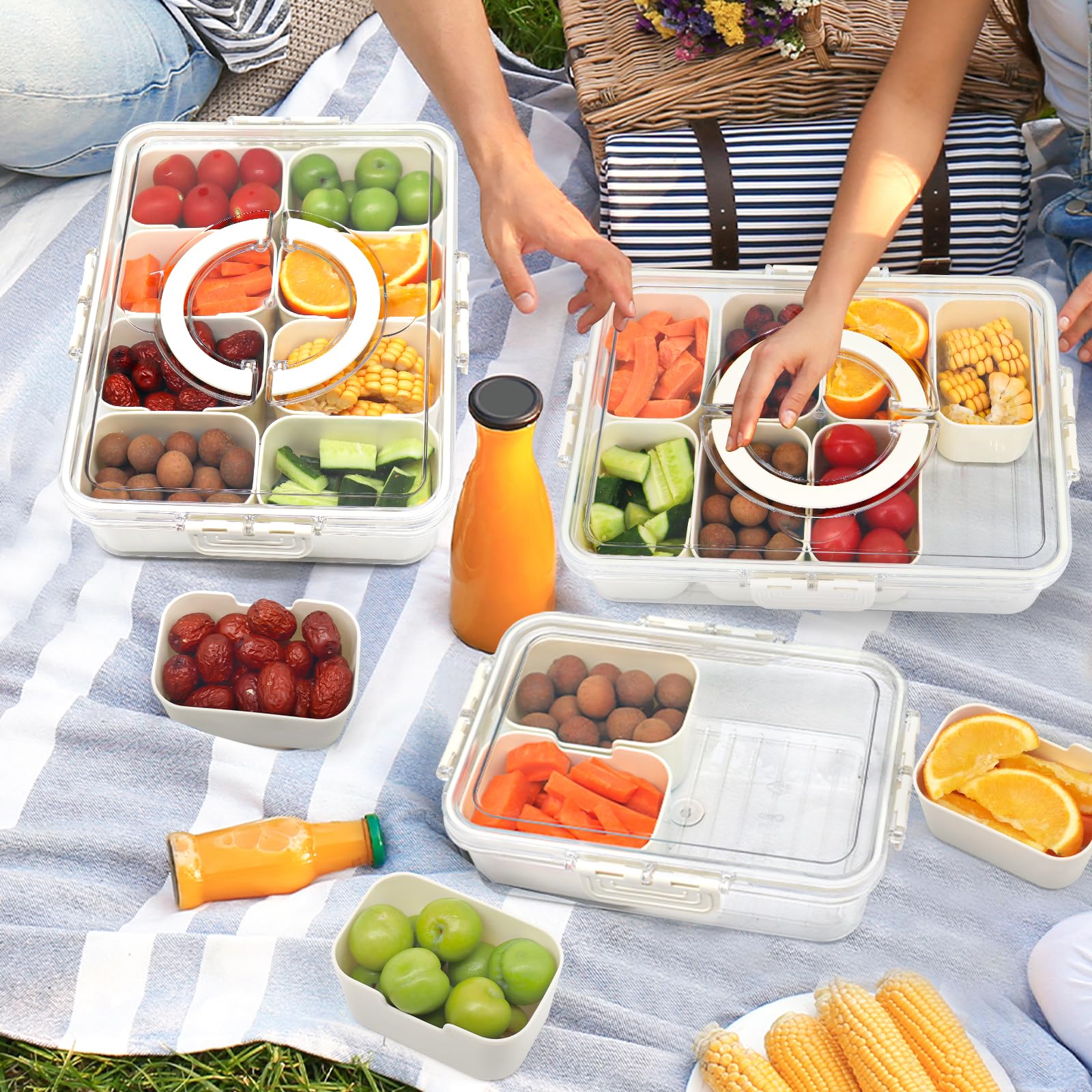 Boîte De Service Divisée Avec Couvercle Et Poignée – 8