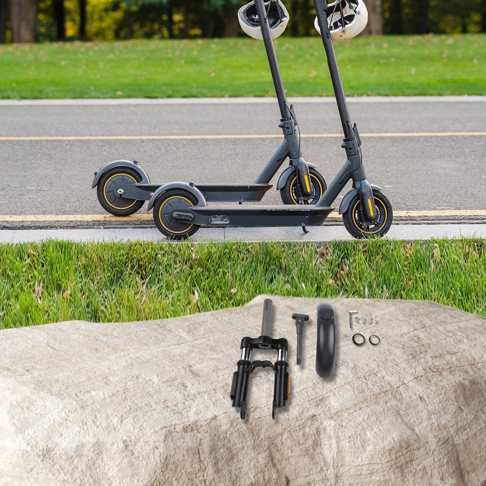Accesorios de horquilla delantera, Suspensión de scooter eléctrico, Suspensión hidráulica de horquilla delantera de metal para Xiaomi para M365 1S Pro Scooter eléctrico Actualización de 8.5