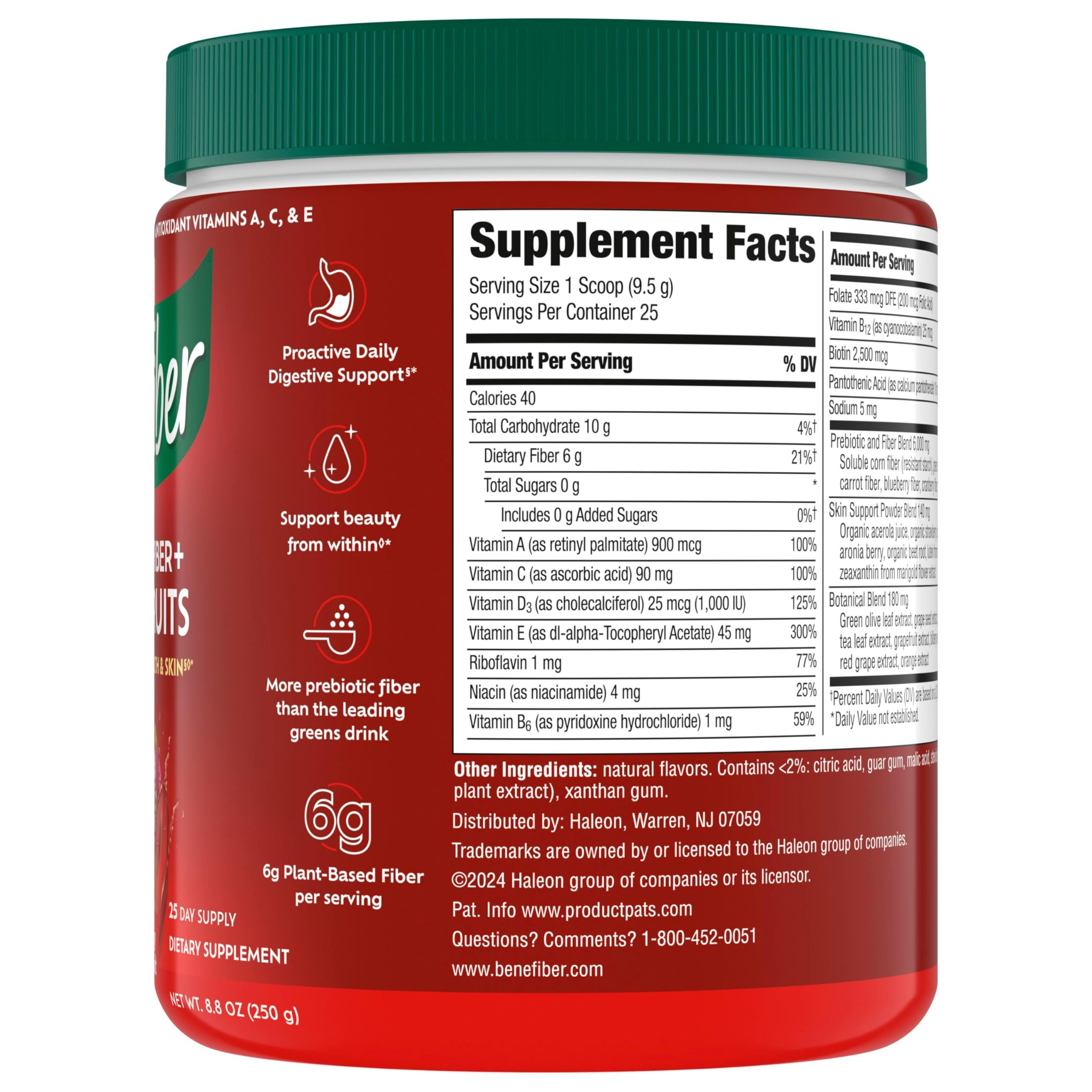 Benefiber Prebiotic Fiber + Superfruits, Strawberry Dragon Fruit, 8.8 oz — Amazon image 18