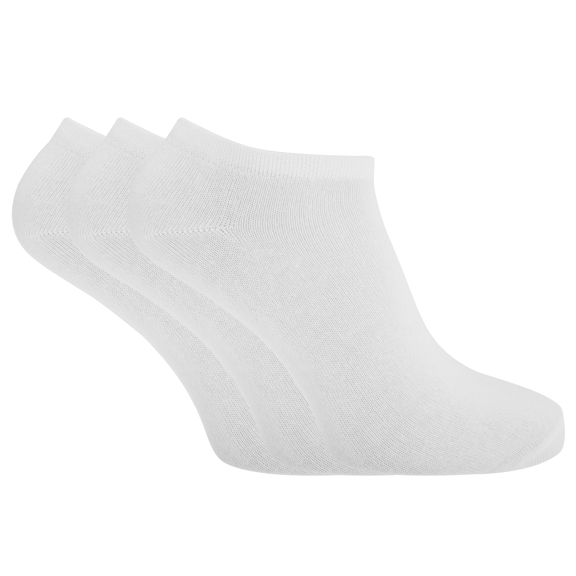 Universal Textiles Men's White Cotton Rich Lycra Trainer Socks (Pack Of 3) (Uk 6-11 (Eur 39-45)) (White)