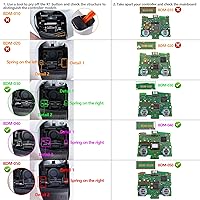 Vista 2 de eXtremeRate Juego completo de carcasa de repuesto con botones y cubierta de panel táctil, placas delanteras y traseras transparentes compatibles