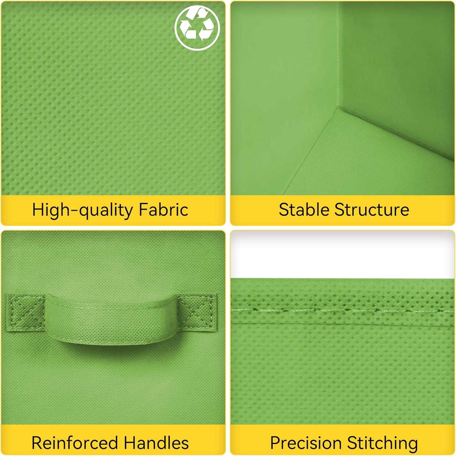 Cupic Cupid 11 Inch Storage Cube, Fabric Cube Storage Bin with Handles, Storage Cube Organizer for Clothes and Toys, Collapsible Cube Bins for Closet, Shelves, Nursery, 6-Pack, Pastel Colors