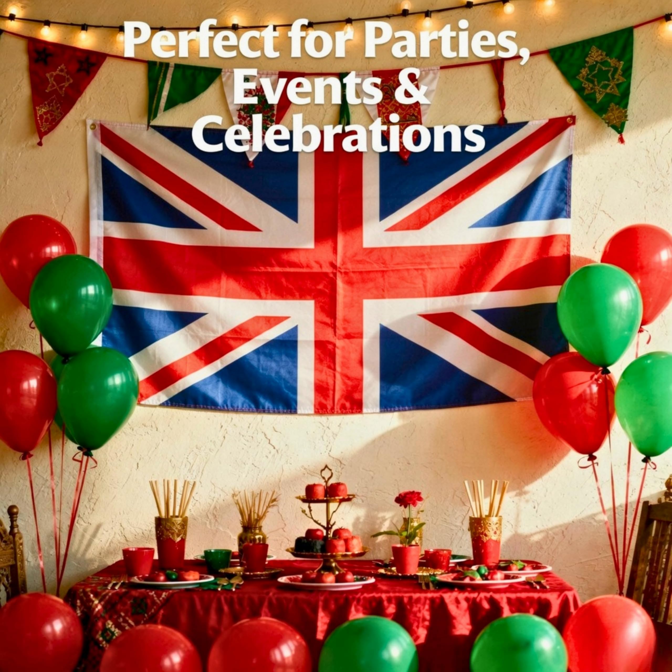 SHATCHI Large 5x3FT Union Jack Flag Britain National Flag New King Charles III Coronation Celebration Garden British Street Party Pub Outdoor Decorations, Red/Blue/White — view 8