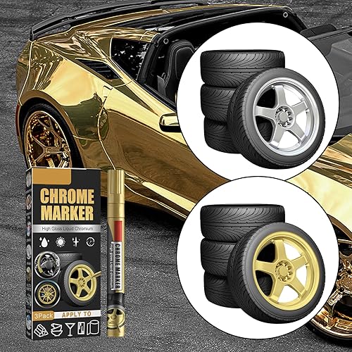 Miniatura 9 de ihreesy 3 marcadores cromados de espejo líquido, impermeables, cromados, metálicos, para bricolaje, kit de marcado de cromo líquido para madera,