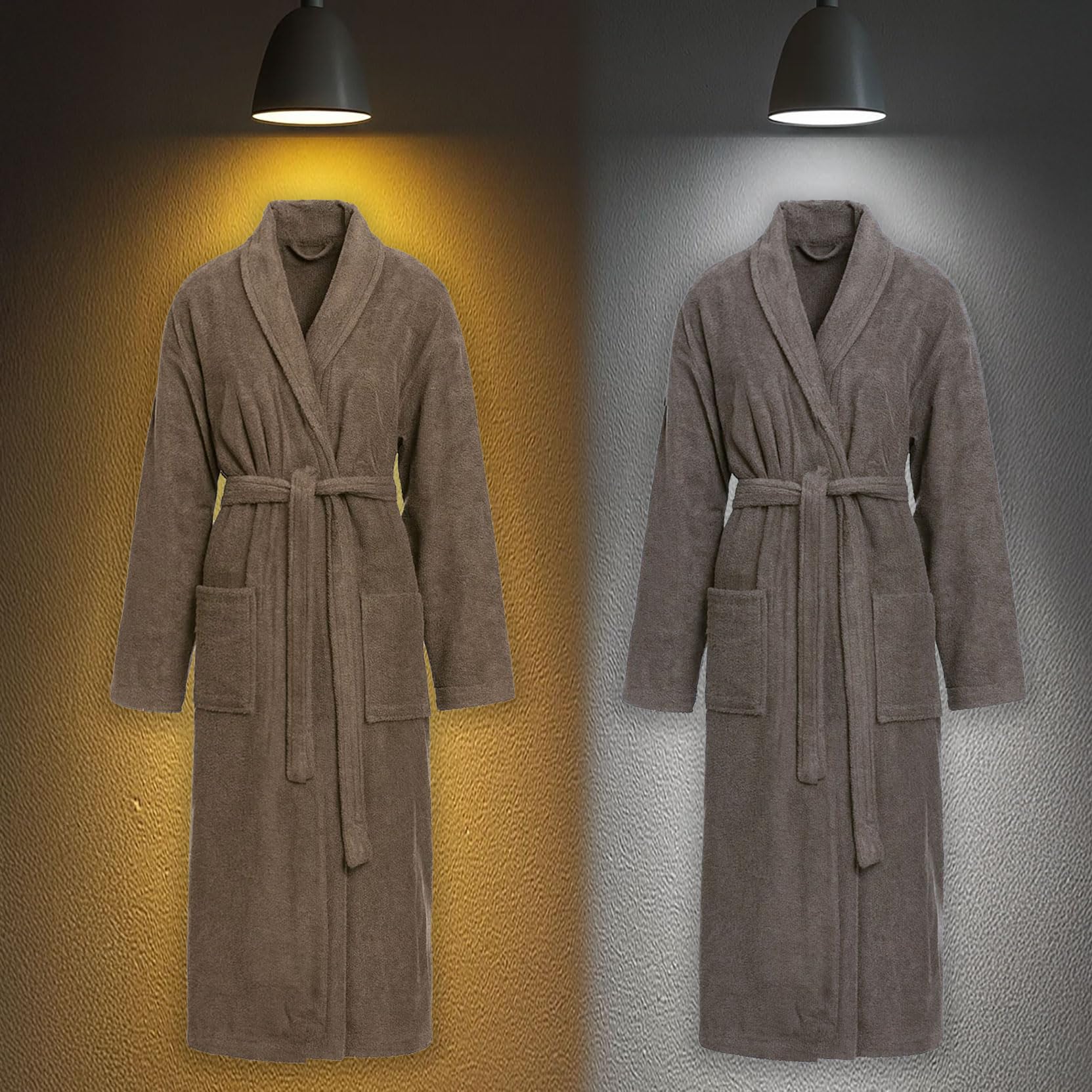 ZOLLNER Bademantel lang - hautfreundlich und super saugstark - für Damen und Herren - Baumwolle - Größe XS-6XL - waschbar bis 95°C - Hotelqualität - Oeko Tex® zertifiziert, 020