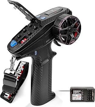 DUMBORC X6PM-350 2.4GHz 6CH Mini RC Radio Transmitter with X6FG Gyro Receiver with Low Voltage Alarm & Fail-Safe Function Mixed Mode for RC Vehicle Car Boat Tank Model Parts Portable Remote Controller