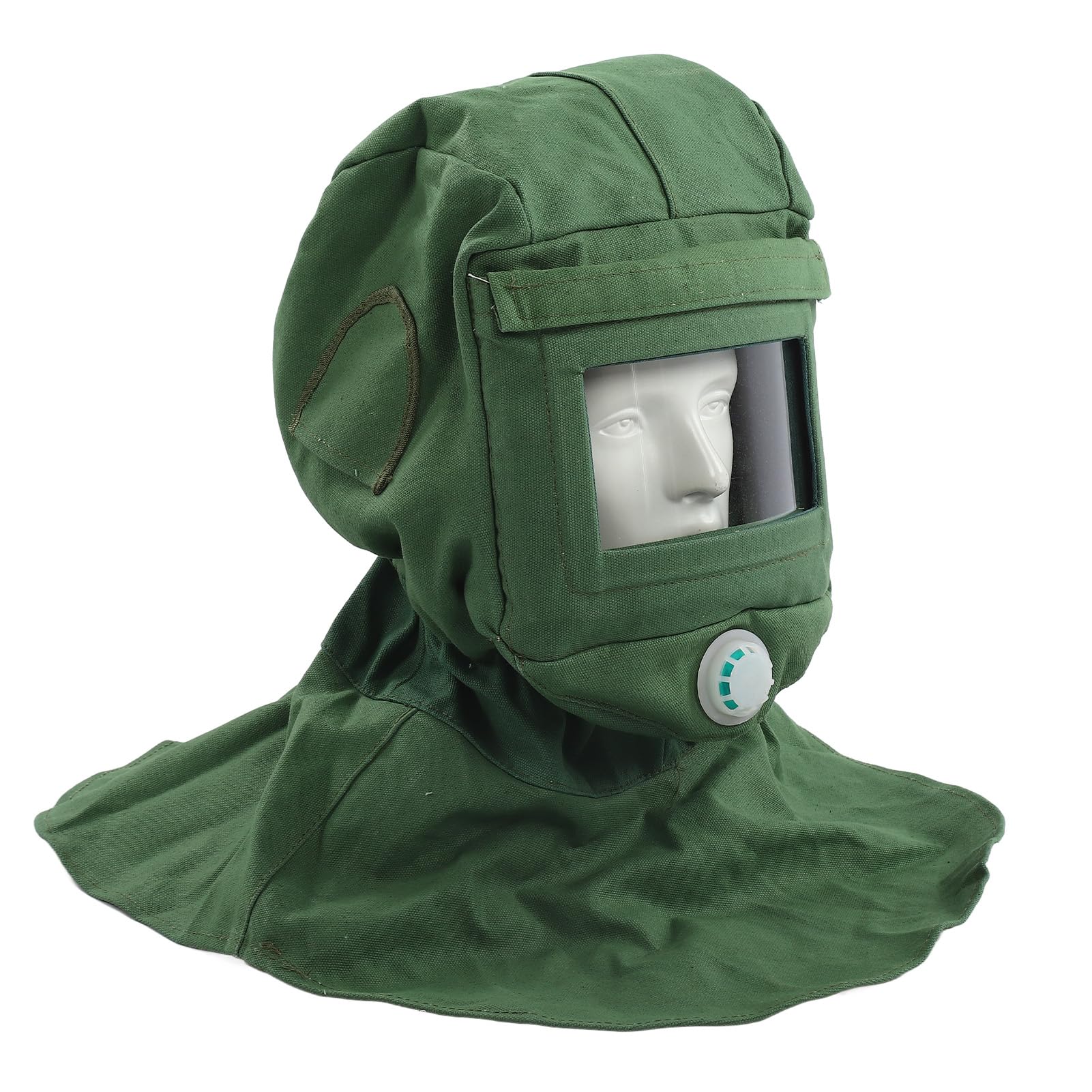 Cappuccio con Cappuccio per Sabbiatura Maschera Protettiva per Sabbiatrice a Scialle in Tela Maschera Antipolvere per Strumento di Sabbiatura del Protezione per il Collo
