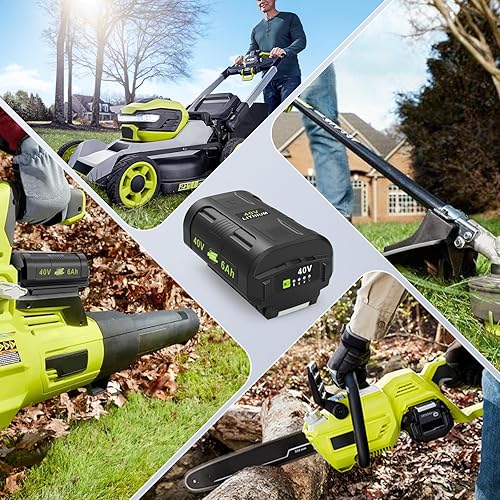 Miniatura 8 de Futurebatt Paquete de 2 Batería de alta capacidad de 6.0 Ah! 40 voltios para herramientas eléctricas RYOBI 40V OP4026 OP40201 OP4030 OP4040 OP4050