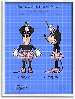 Stupell Industries Girl Mouse Toy Blueprint Framed Wall Art, Design by Karl Hronek