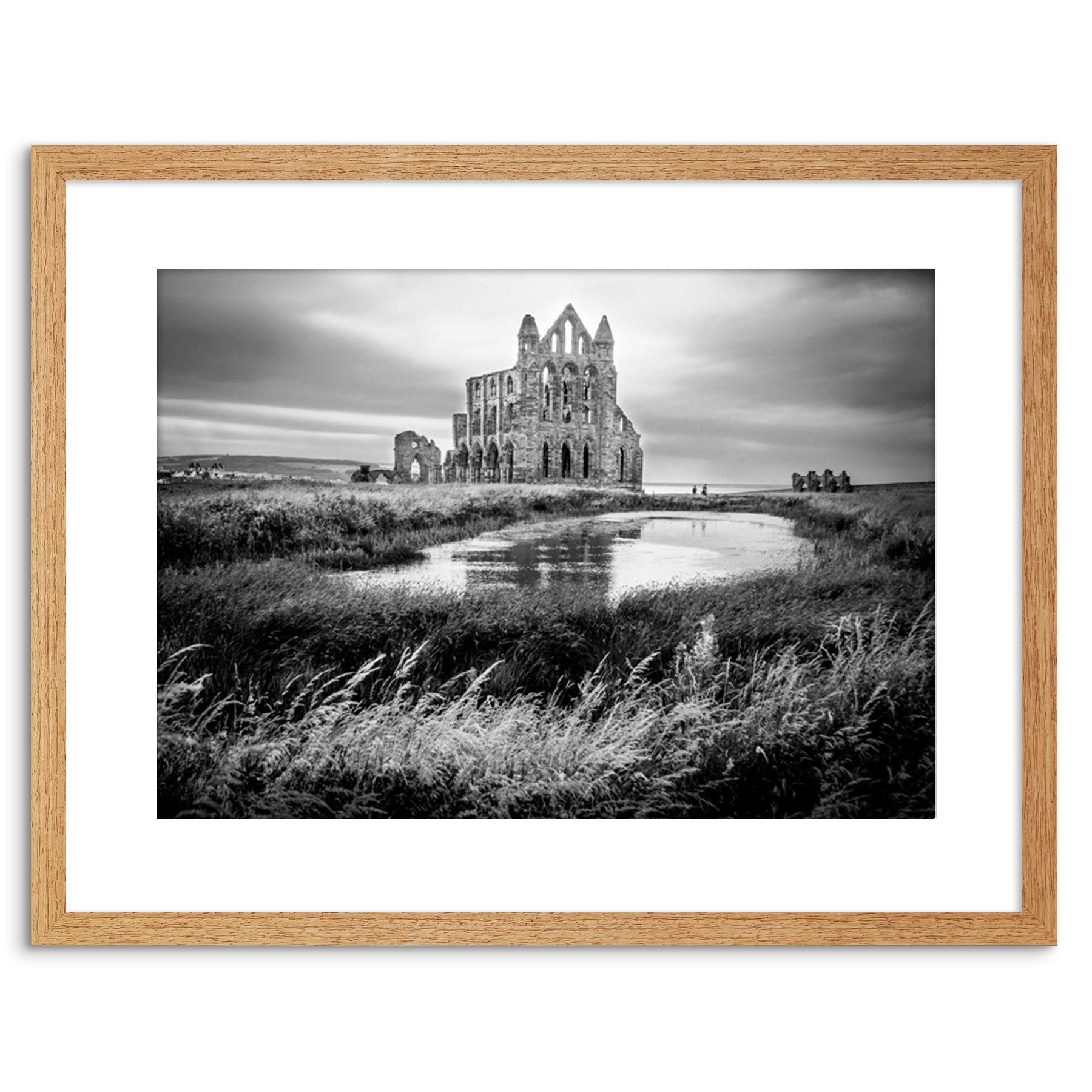 Wee Blue Coo PHOTO LANDSCAPE WHITBY ABBEY ENGLAND FRAMED ART PRINT POSTER F97X12235