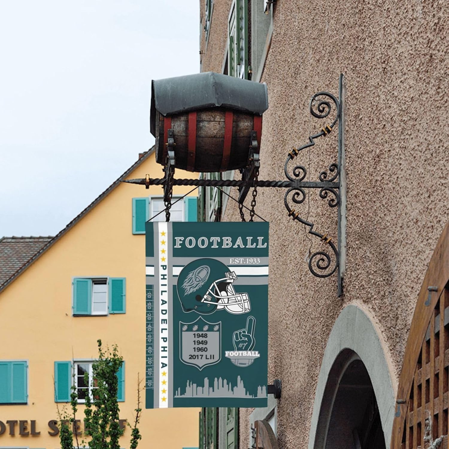 Garden Flag Double Sided Garden Flags Football Banner Flag 12.5"X18" Garden Flags For Outside Yard-Philadelphia - Image 4