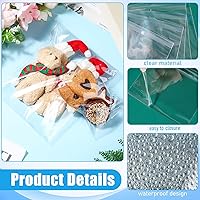 Vista 3 de Kosiz 600 bolsas de celofán transparente de plástico de polietileno para camisas, ropa resellable a granel, paquetes autoadhesivos para envíos