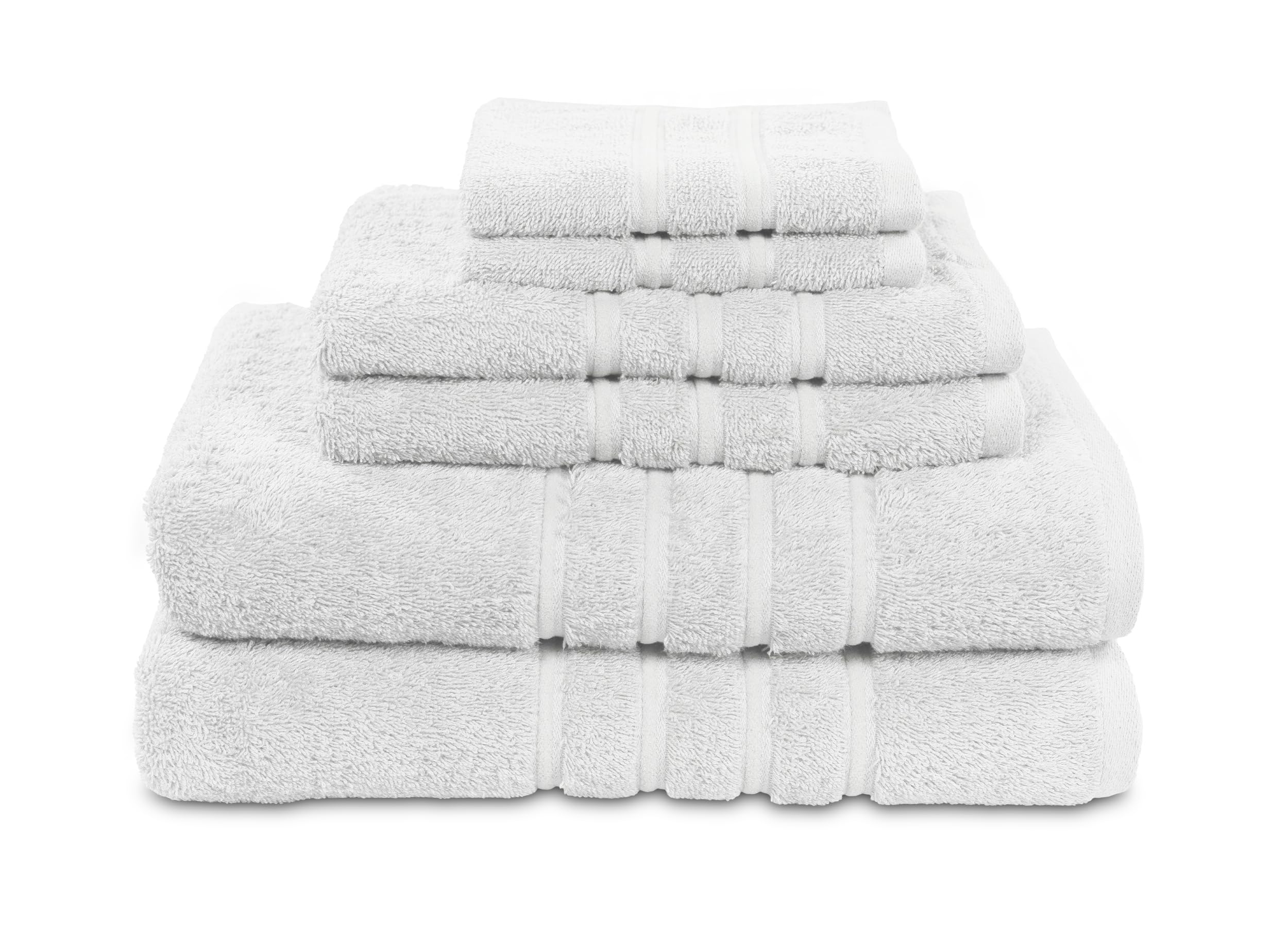 Designer MyTowels 6-Piece Set Premium Shirpur Cotton, White