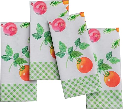 Miniatura 169 de Maison d' Hermine Juego de 4 servilletas de tela 100% algodón reutilizables para uso diario, servilletas cuadradas lavables para cenas, fiestas