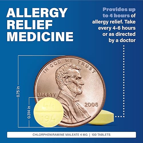 Miniatura 2 de ALERGIA 4MG TAB CHLORFENIRAMINE MALEATE-4 MG Amarillo 100 comprimidos UPC 309040012593 por Major Pharmaceuticals