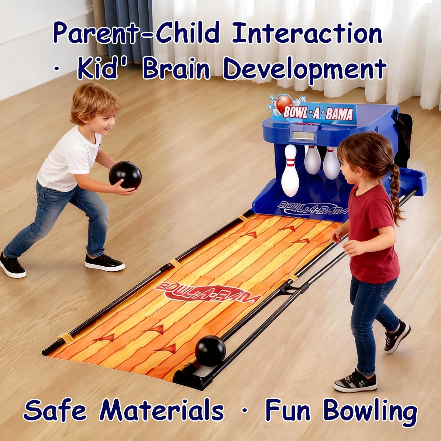 Indoor Electronic Bowling Alley Game - Indoor Interactive Sports Toy With Automatic Reset, Led Scoreboard, Features Realistic Sound And Light Effects, For Kids Adults, Multiplayer Interactive Game