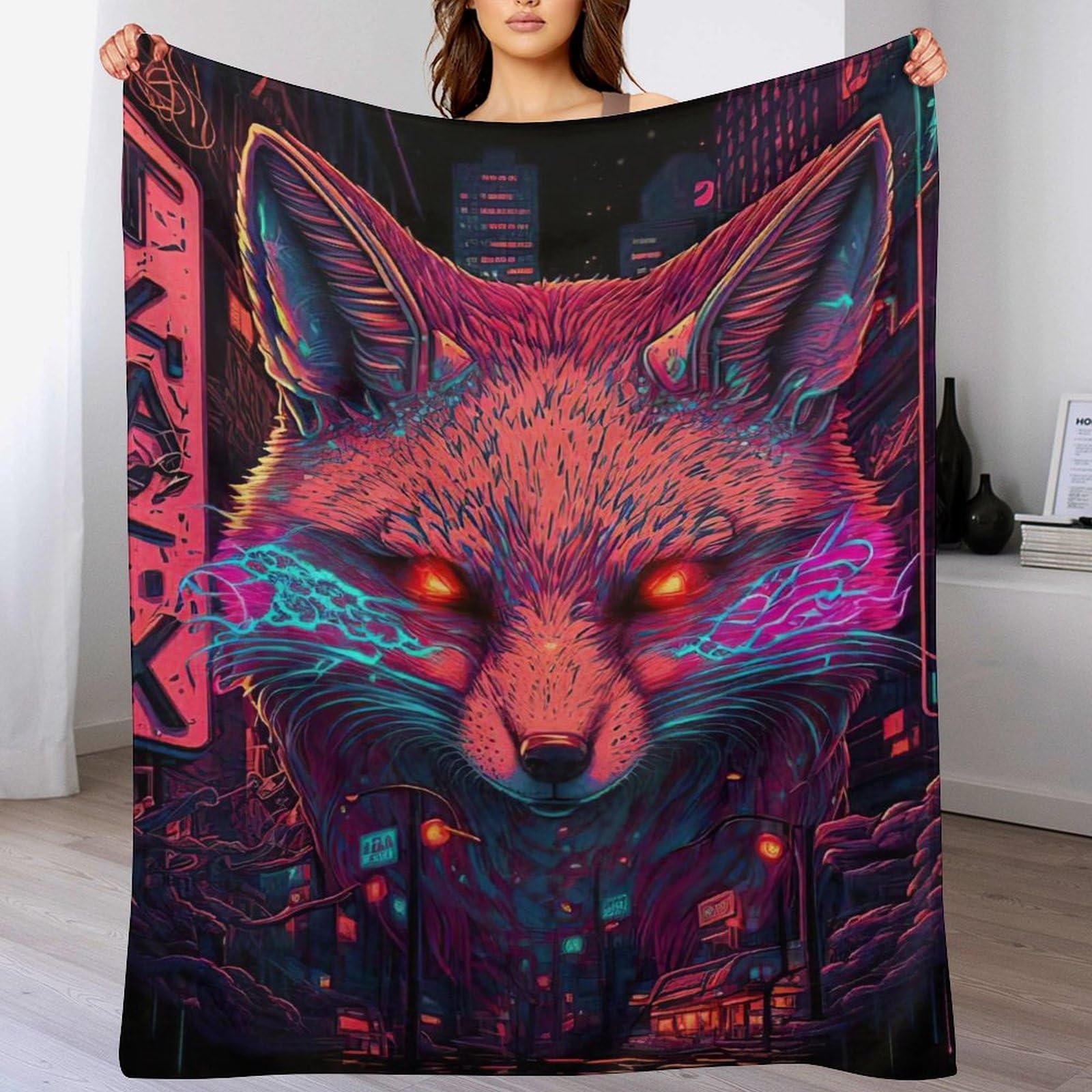 Couverture renard douce plaid original à offrir pour sublimer le canapé du séjour