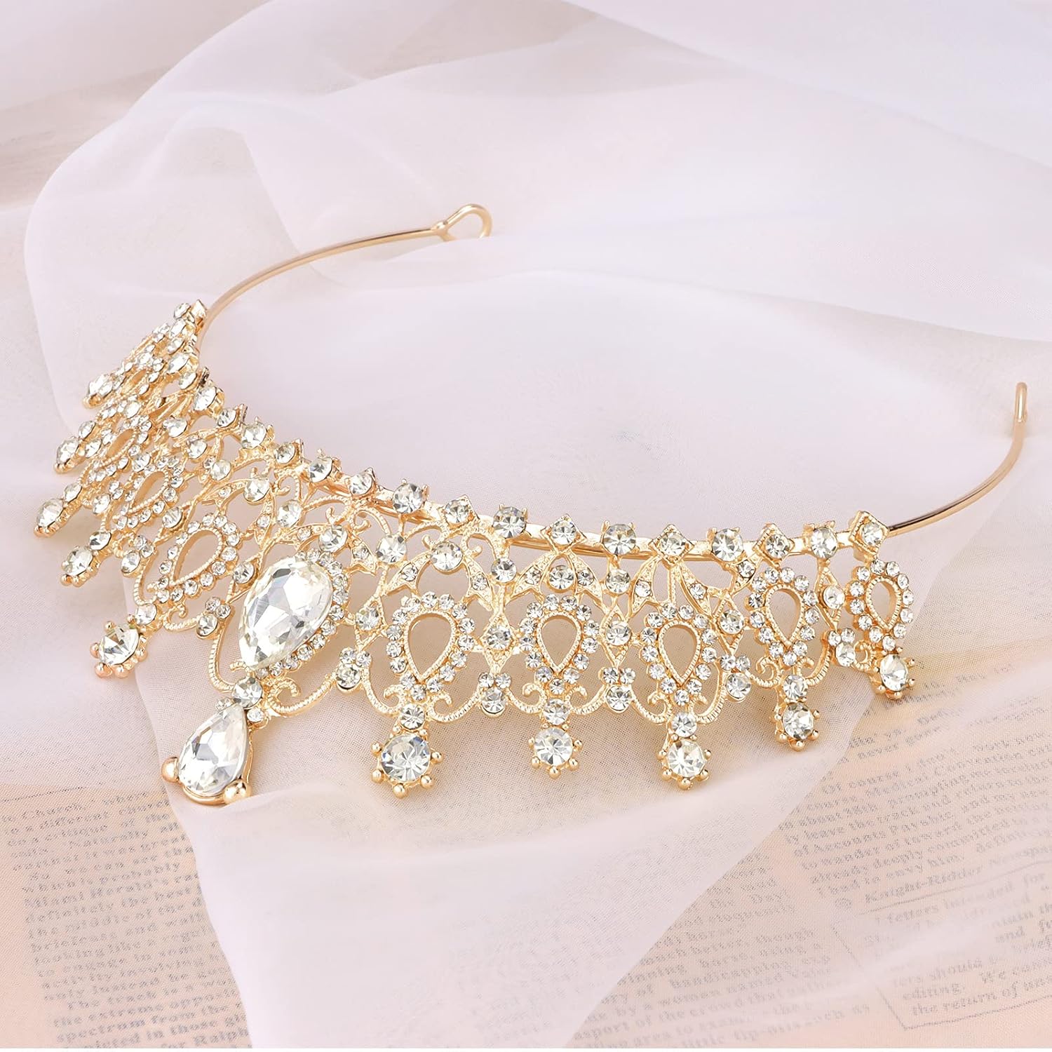 Buy ACOUINT Quinceanera Crown, Crystal Wedding Tiara for Women Gold