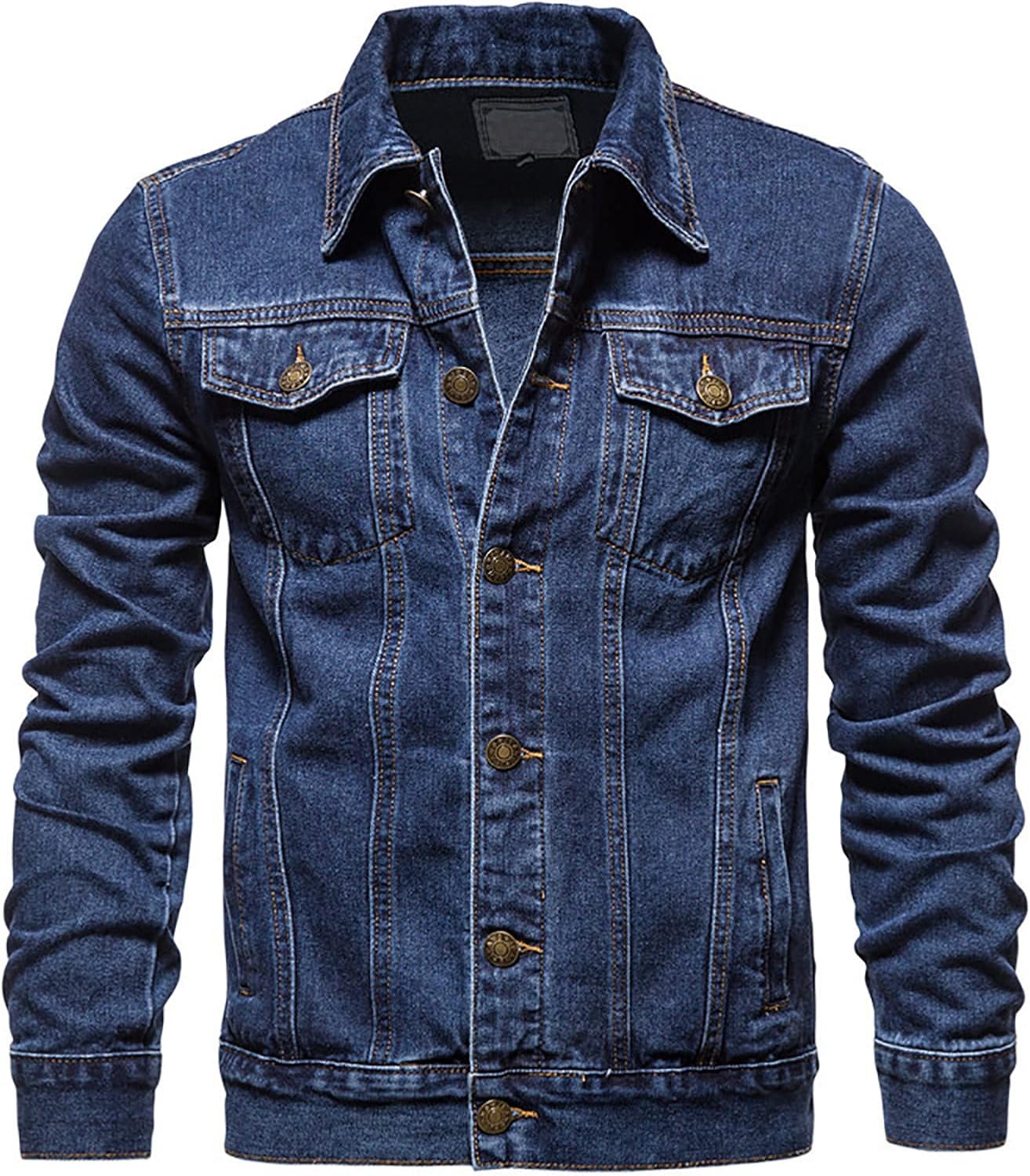 XUNRYAN Teen Boys Denim Jackets Long Sleeve Shirts Casual Button Down Blouse Lapel Shacket Jean Jackets Winter Fall Tops