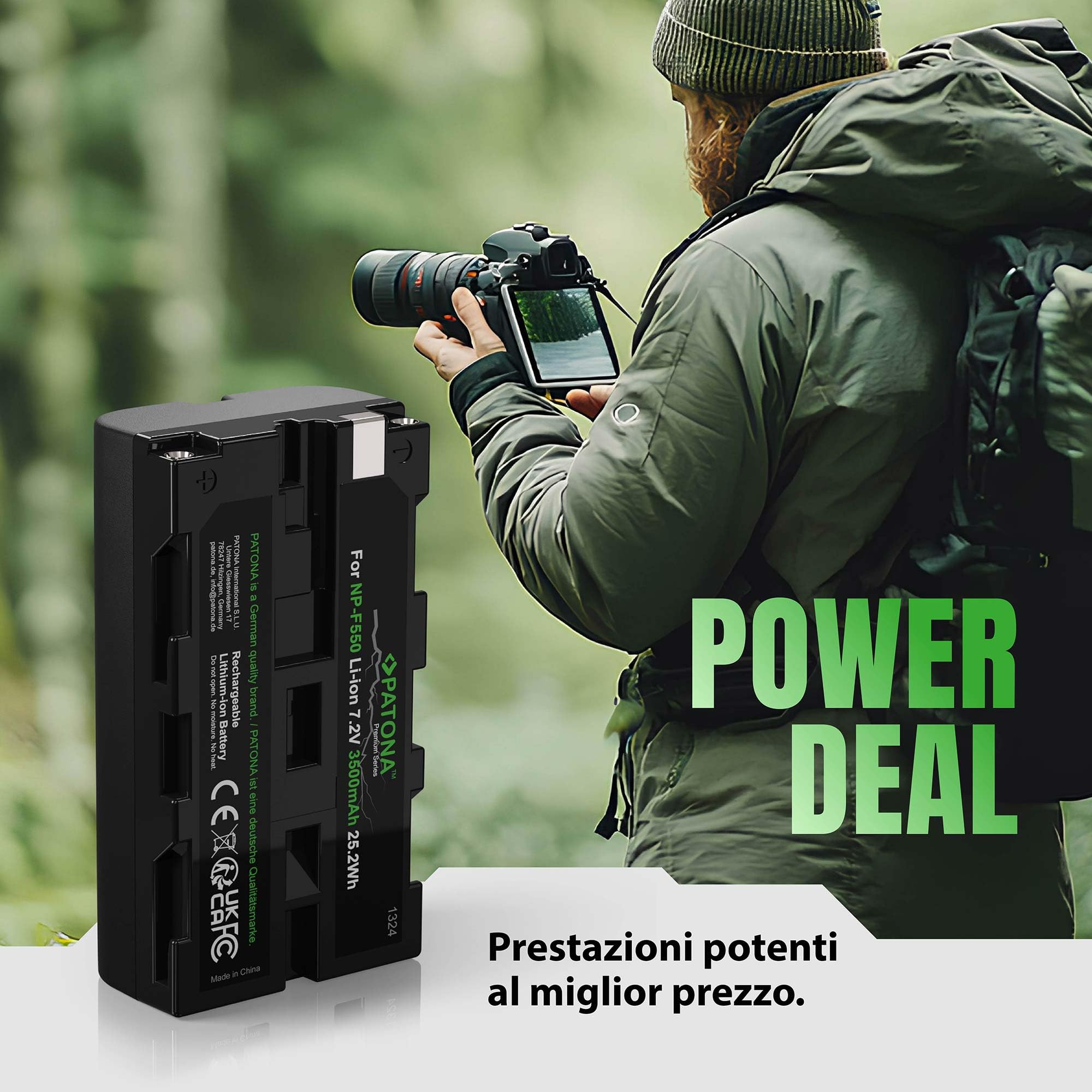PATONA Premium Batteria per Sony NP-F550 F730 F750 F930 F950 3500mAh