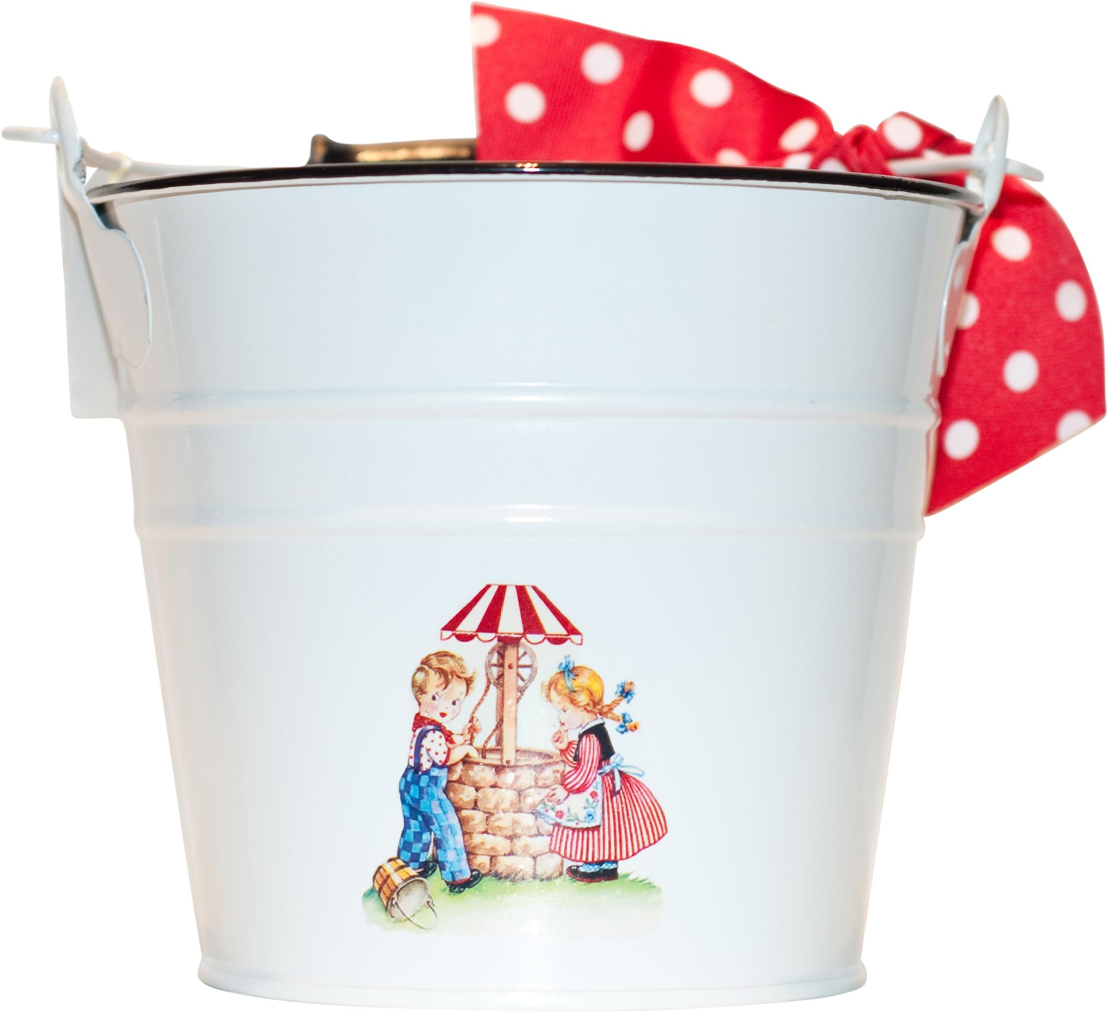 Vintage-style White Nursery Rhyme Baby Bucket