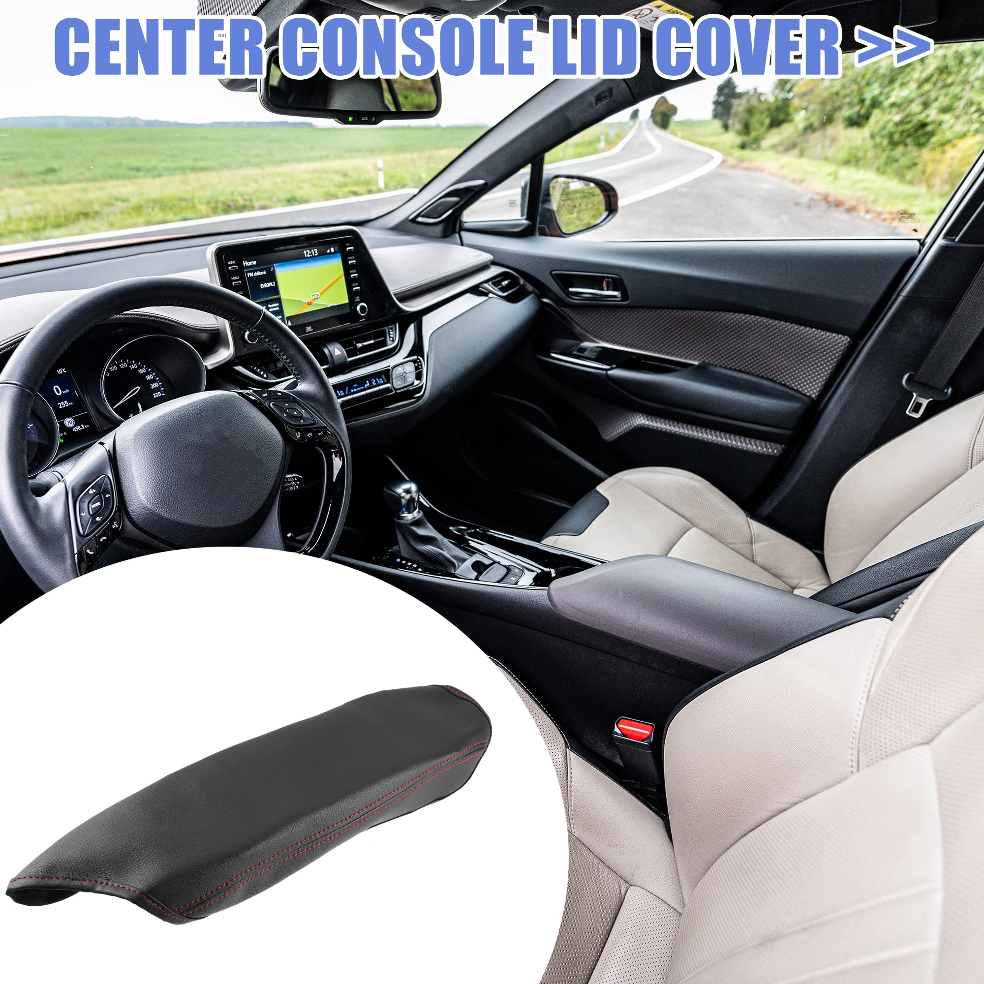 Copri Bracciolo Centrale In Ecopelle Per BMW Mini Cooper (2002-2008) - Colore Nero, Antigraffio - 2