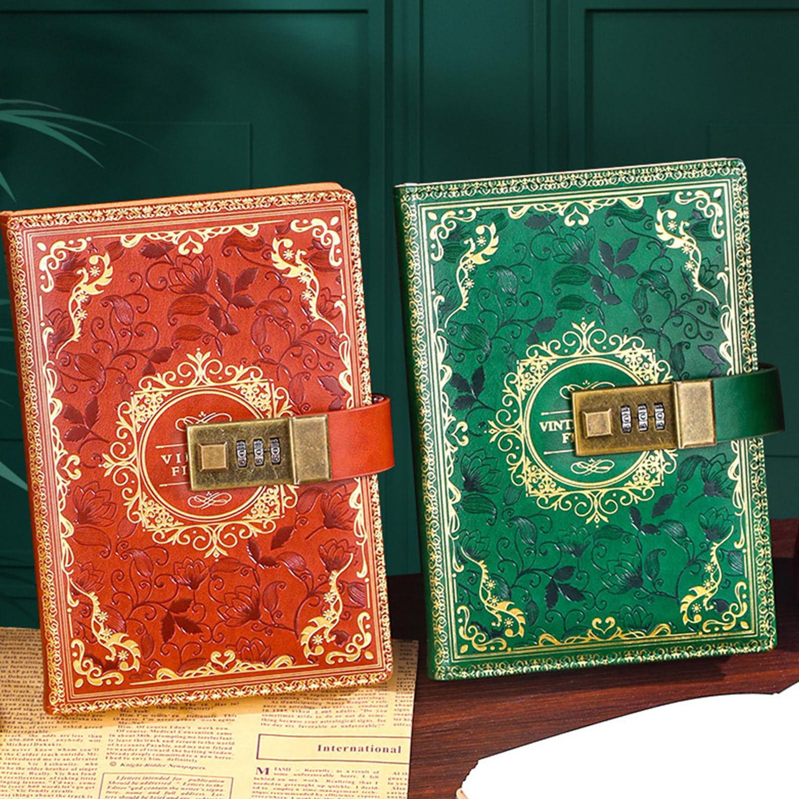Tagebuch, Tagebuch mit Schloss, geheime Tagebücher, Tagebuch, Notizbuch, Regenschirm Set mit Codeschloss, Notizbücher mit Kombination, Notizbuch, tägliches Tagebuch mit Regenschirm, PU