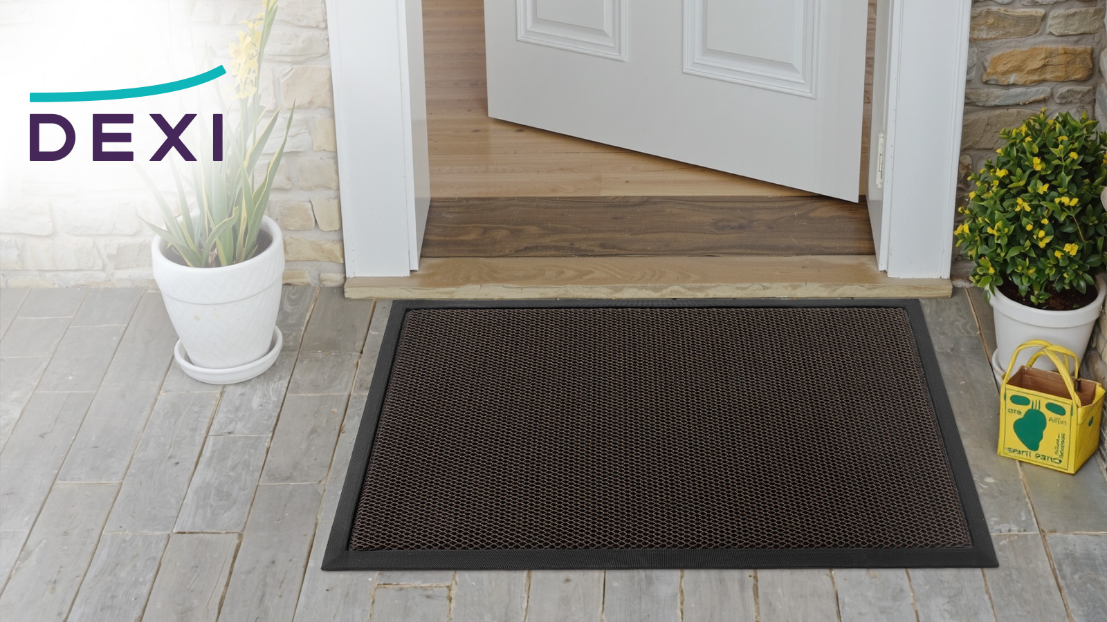DEXI Deurmat 60 x 90 cm, Antislip Deurmatten, Laag Profiel
