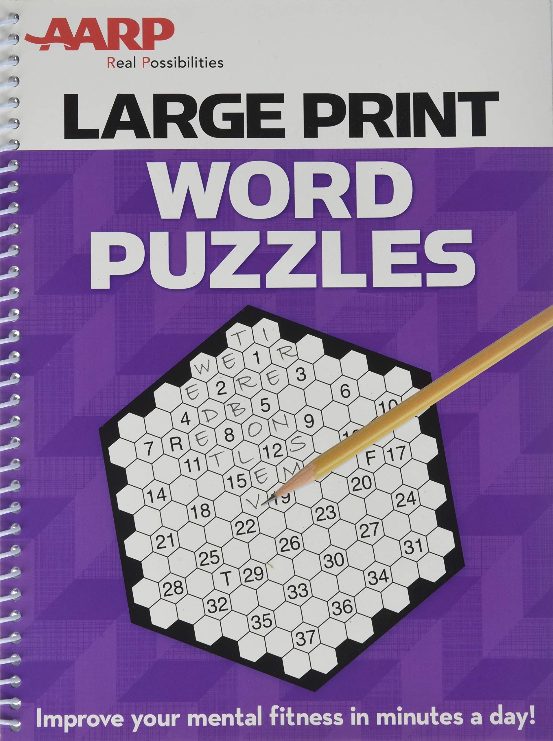 AARP Large Print Word Puzzles: Improve Your Mental Fitness in Minutes a Day!