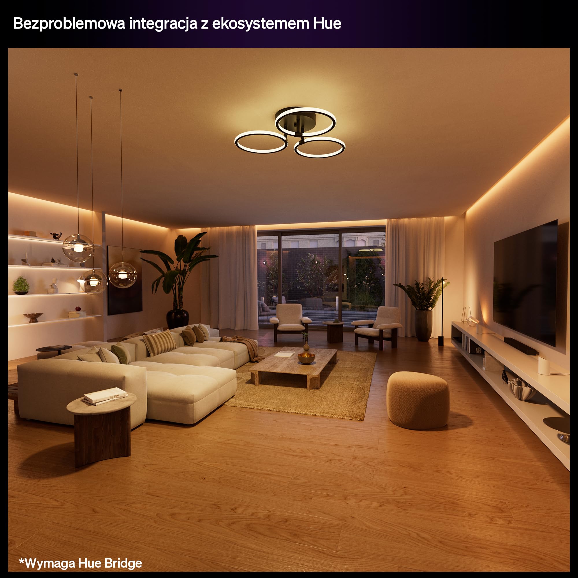 Philips Hue Przewodowy Włącznik Światła, 1 szt., Zamienia Zwykłe Oświetlenie w Inteligentne, Timery i Harmonogramy, Sterowanie w Aplikacji i Głosowe, Apple Home Google Home Alexa