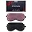 BeeVines 100% Real Mulberry Silk 2 Pack Sleep Mask, Pure Silk Eye Masks with Adjustable Strap for Sleeping, 100% Block Light Eye Shade Cover, Reduces Puffy Eyes Traveling Gifts(Black & Ruby Purple)