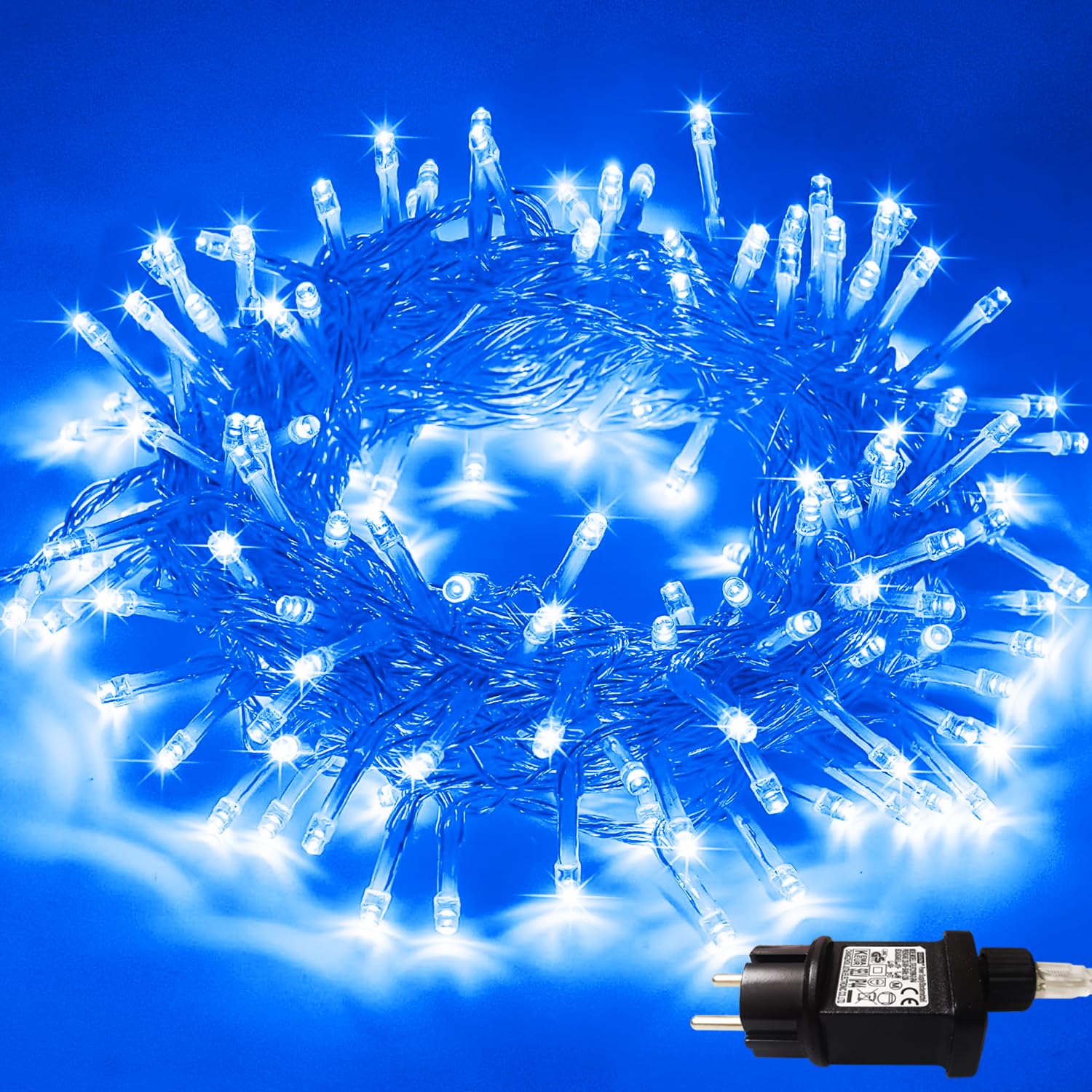 Luci Natale LED 100 Catena Per Albero Di Natale Bianco Caldo 1 Metro Da Esterno - Foto 2