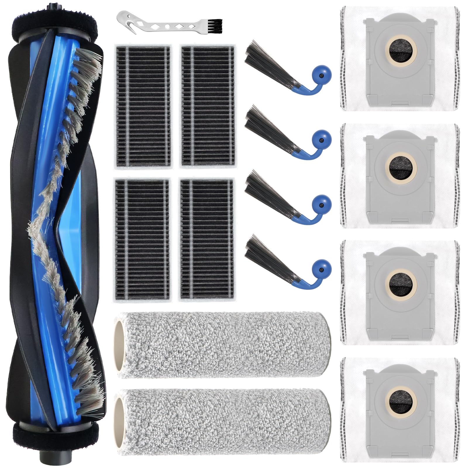 Accessoires pour Ecovacs Deebot X9 Pro Omni/X9 OMNI/X9 Pro/X11 Pro Omni  pièce de rechange pour aspirateur,1 brosse principale,2 rouleaux de  chiffons,4 sacs à poussière,4 brosses latérales,4 filtres : Amazon.fr:  Cuisine et Maison