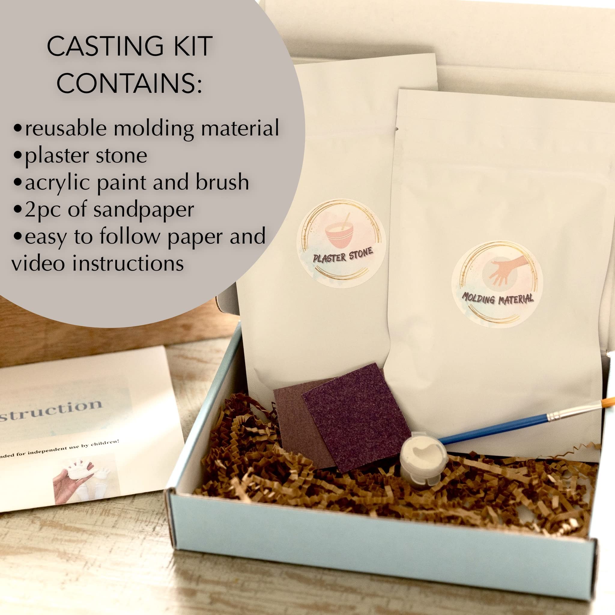 Sweet Memories Hand- und Fußabdruck-Set für Babys von 0–9 Monaten, für 2–8 Abdrücke – DIY Hand- und Fußabdruck-Andenken, Babyabdrücke, Geschenk für neue Mutter, Babyparty, Weihnachtsgeschenk