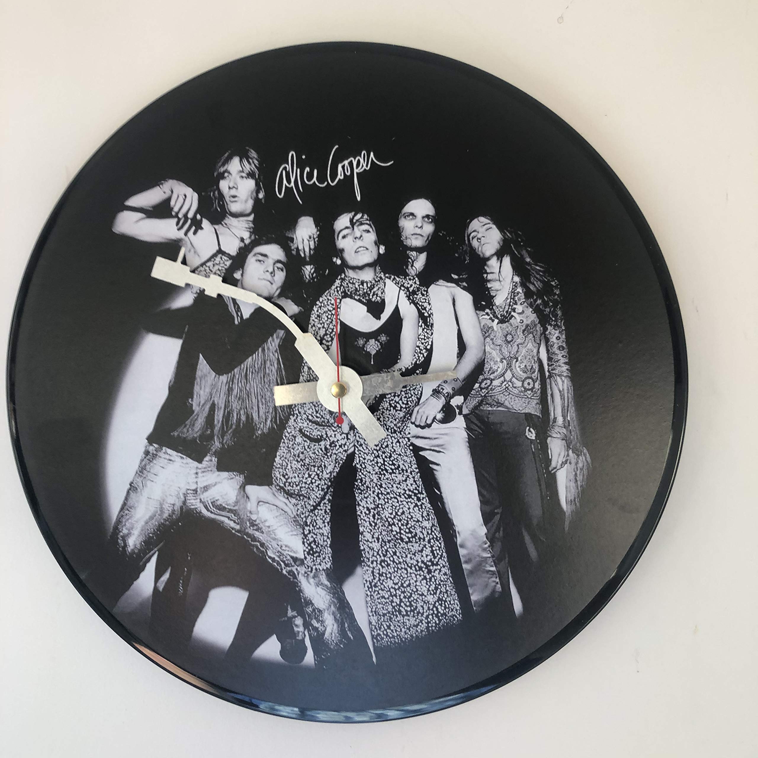 Iconic Alice Cooper vinyl record wall clock