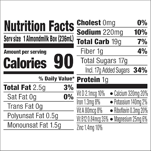 Miniatura 5 de Silk Leche de almendras original orgánica 8 onzas líquidas paquete de 18