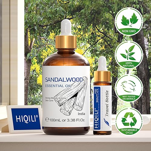 Miniatura 523 de HIQILI Aceite esencial de albahaca de 1 fl oz, 100% puro sin diluir para la piel, difusor, 1.0 fl oz