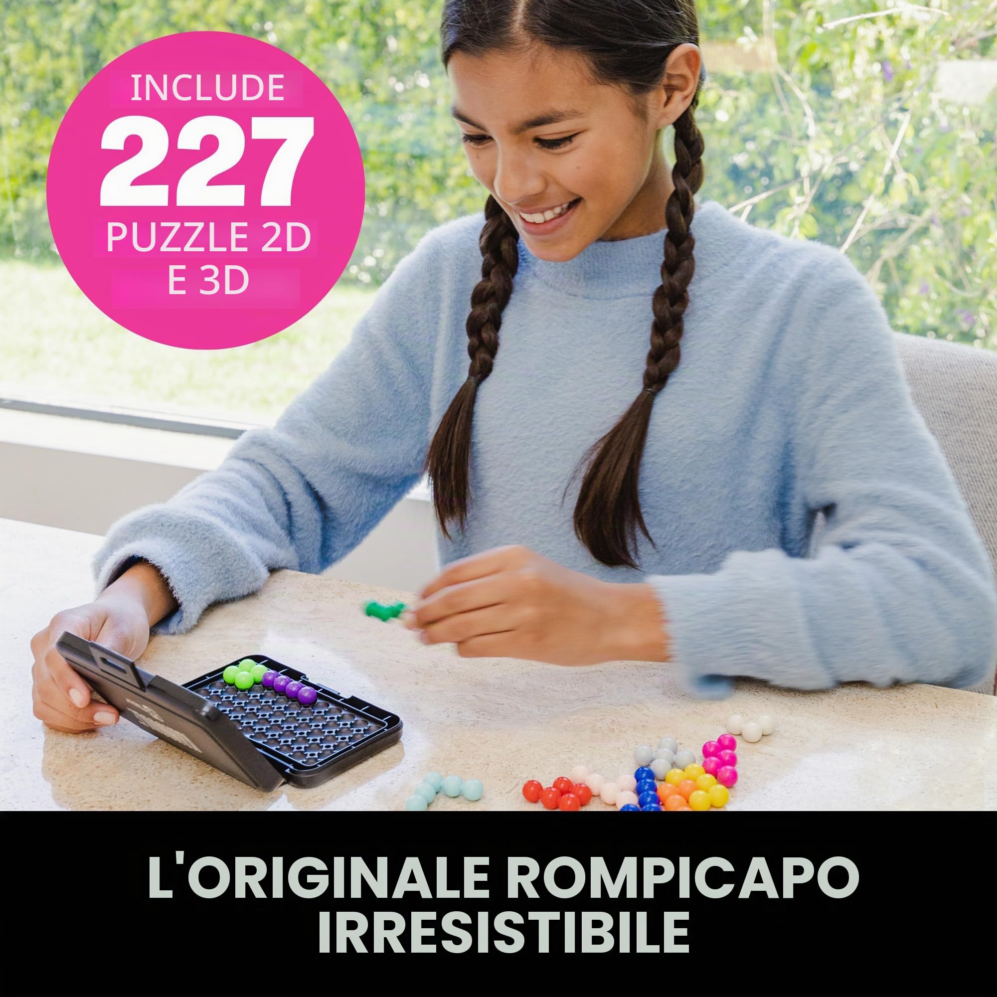 Learning Resources Kanoodle Puzzle Logico Multicolore 200 Sfide 12 Pezzi Gioco Portatile Bambini Dai 7 Anni STEM Ragionamento Spaziale Sviluppo Cognitivo