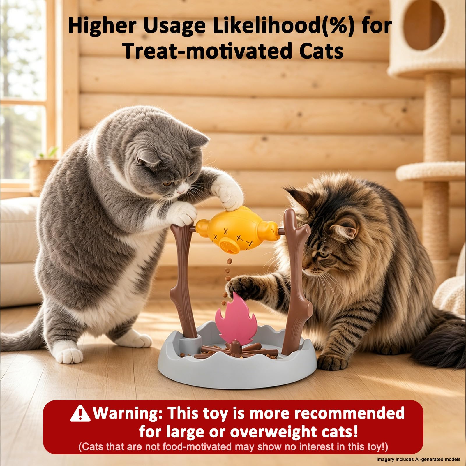 SZEE Juguete alimentador de rompecabezas para gatos, dispensador de golosinas para entrenamiento de alimentación más lento, mantiene a las mascotas ocupadas y evita comer en exceso, incluye pequeños