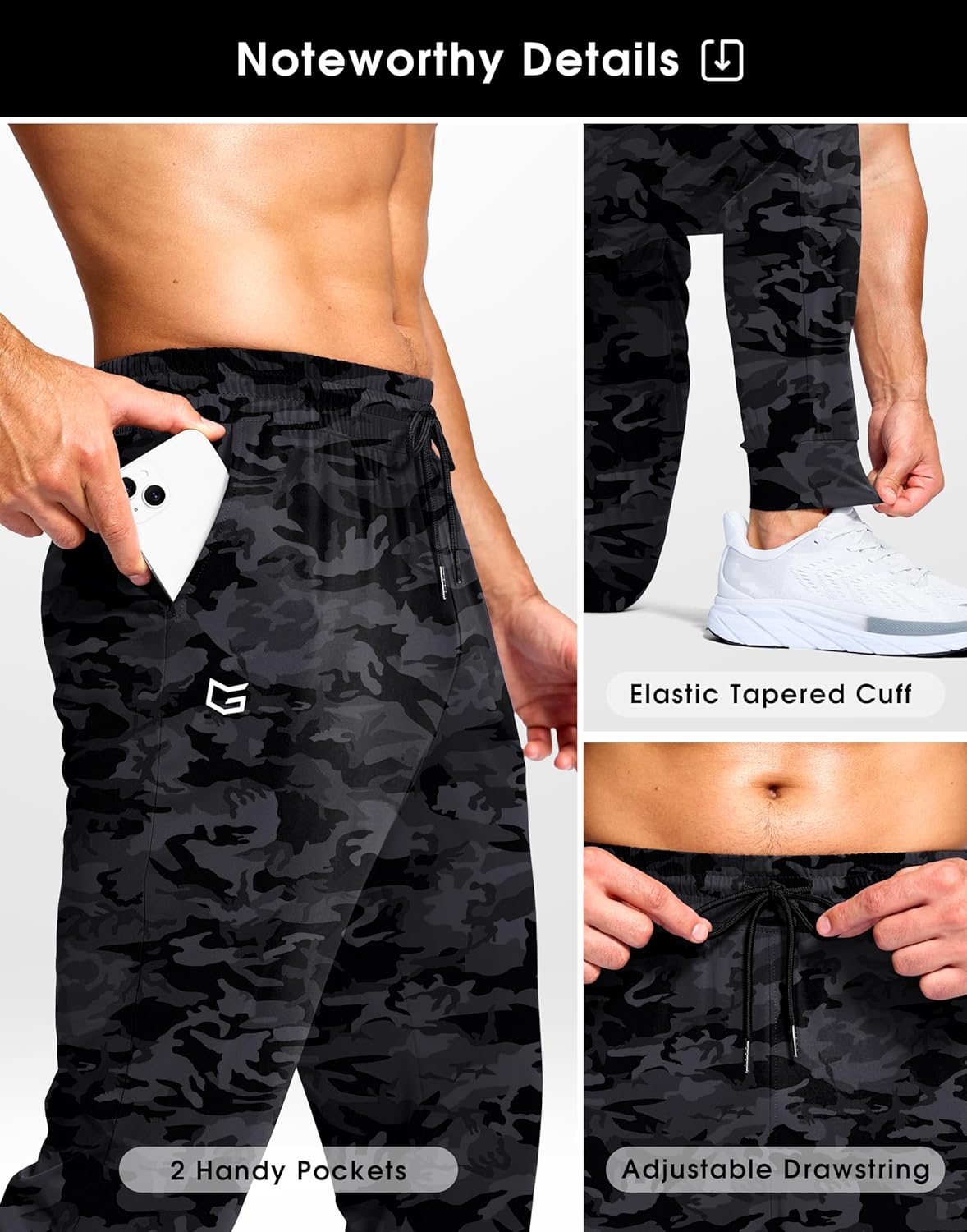 G Gradual Men's Joggers Lightweight Athletic Workout Pants with Pockets Stretch Track Running Sweatpants for Men Gym Sports - Image 4