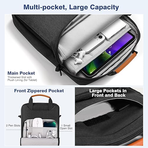 Miniatura 3 de MoKo Bolsa de hombro para tableta 9-11, se adapta a iPad Air M3Pro M5 de 11 pulgadas, iPad A16 2025, i-Pad 1098th 10.910.2, Surface Go 32 10.5, Tab