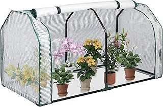 LYNSLIM Mini Greenhouse, 48" x24x 21.6",PE Cover,Large Zipper Doors,Indoor Outdoor Garden Green House Flowerpot Cover