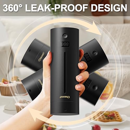 Miniatura 6 de CHACEEF Hervidor eléctrico portátil de 11.8 fl oz, hervidor eléctrico pequeño con 5 ajustes preestablecidos variables, caldera de agua caliente de