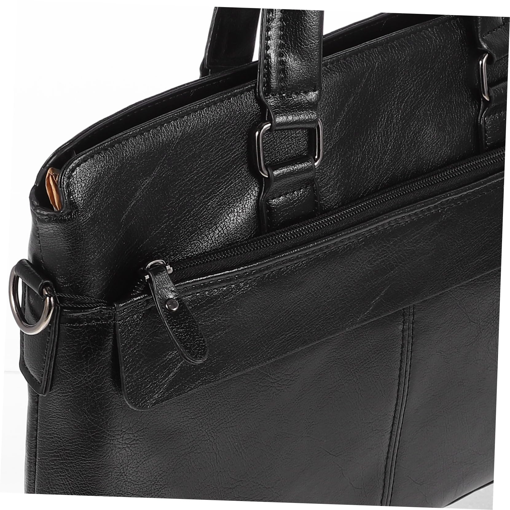 Modische Aktentasche und Vielseitigen Tragemöglichkeiten Handtasche Business aus Pu Leder Durchdachtem Innenraum in Schwarz Herren für Büro und Reisen