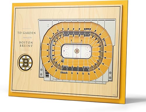 YouTheFan NHL StadiumViews - Arte de pared 3D de 5 capas de 17 x 13 pulgadas