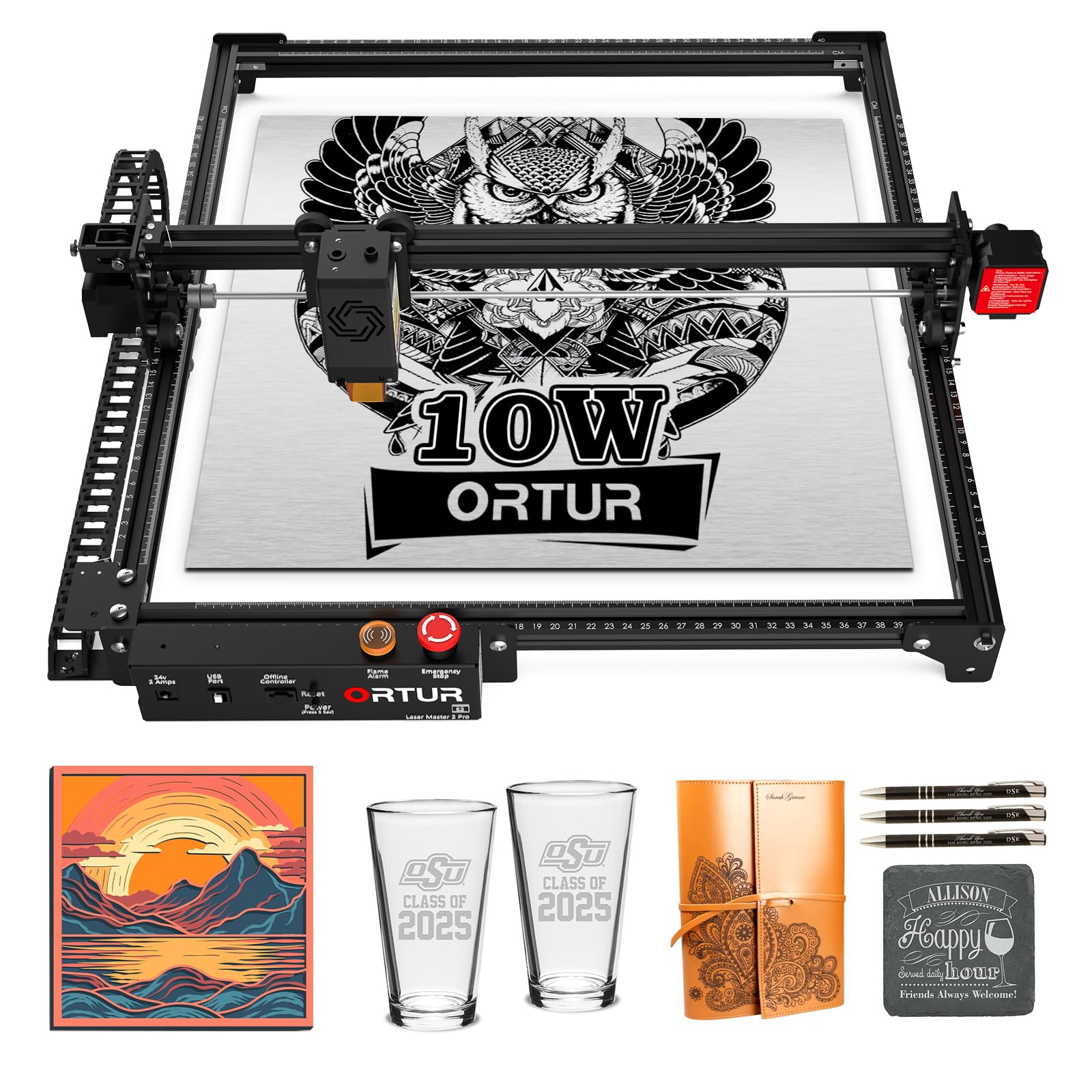 Ortur Laser Master 2 Pro S2 10000mW Laser Engraving & Cutting Machine 15,000mm/min, Laser Class 1 (OLM2 Pro S2 10W)
