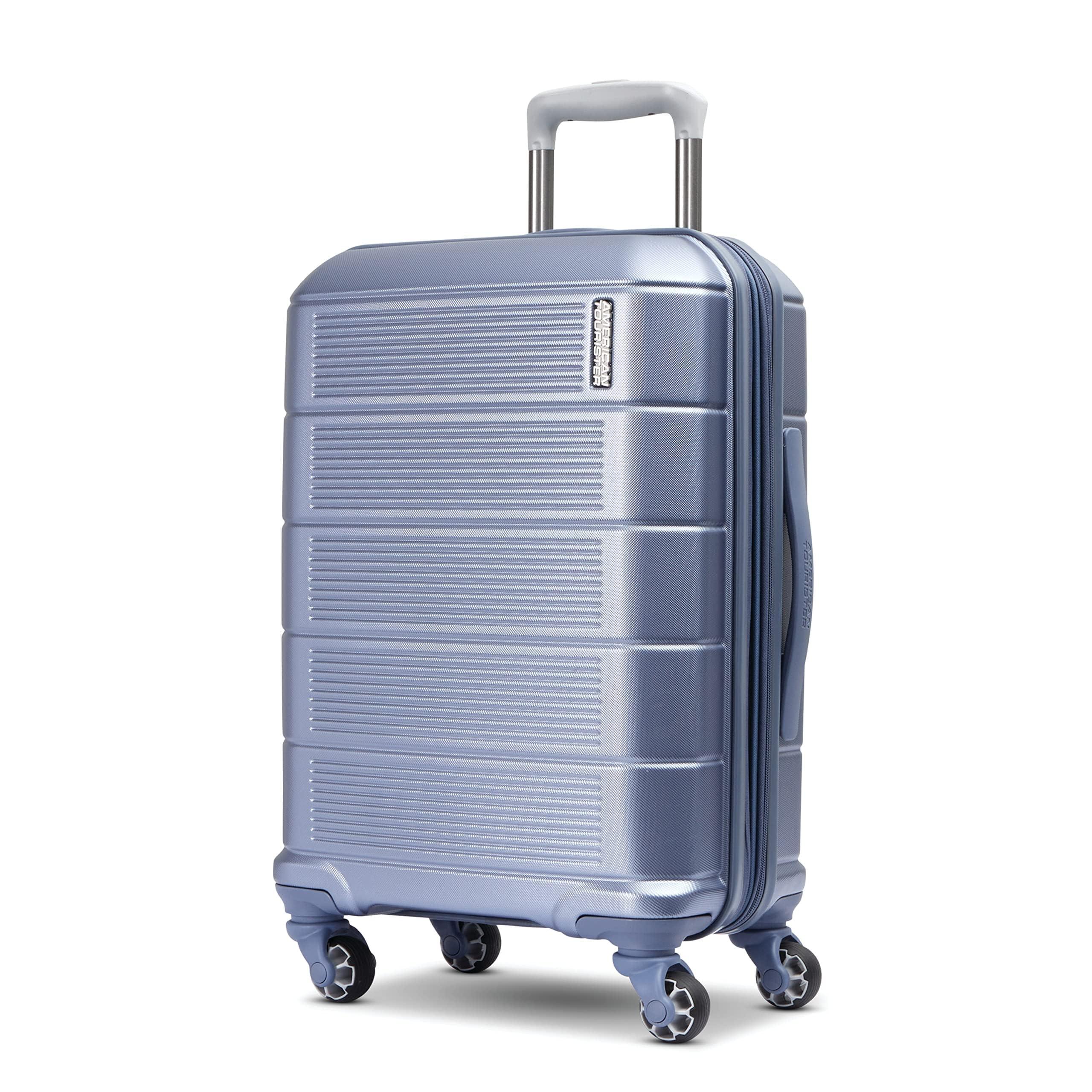 American TouristerStratum 2.0 Expandable Hardside Luggage with Spinner Wheels, Slate Blue, Carry-on