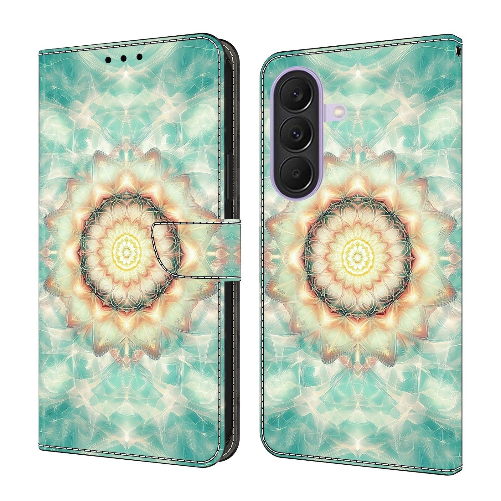 Generic Étui compatible avec Samsung Galaxy S20 Ultra (Motif : pierre verte) en cuir Portefeuille à rabat magnétique Motif