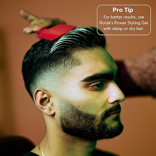 Miniatura 8 de Rolda Power Strong Hold Hair Gel for Men - Styling Gel Formula for Wet Look - High Shine, Strengthening & Hair Loss Control - Alcohol & Residue Free
